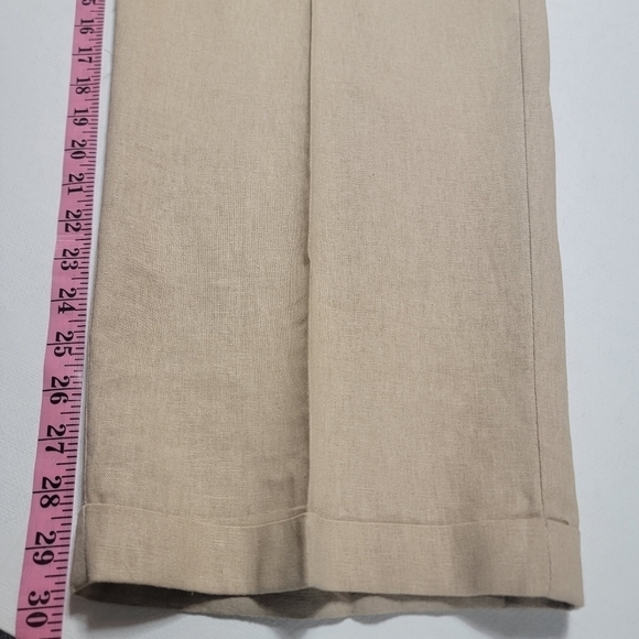 Trust 3X Tan Beige Linen Blend Short Sleeve Button Up Pocket Shirt & 44/30 pants - Picture 6 of 11